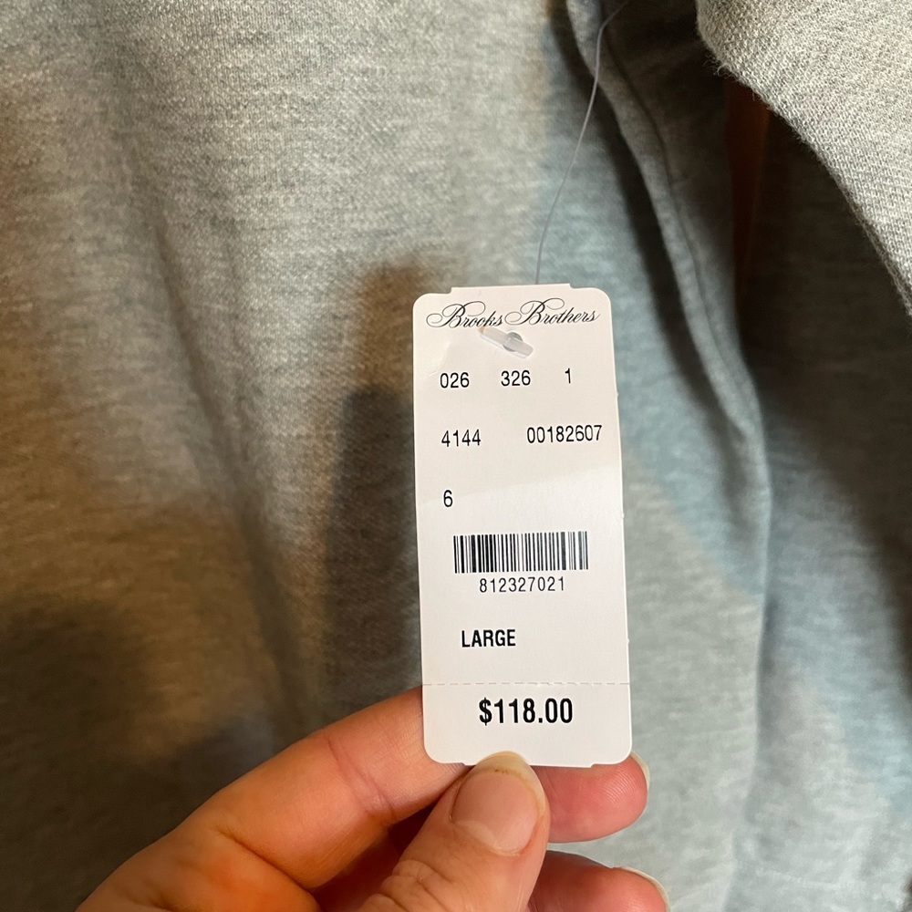 Bundle of 3 Brooks Bothers BRAND NEW 3/4 zip navy, gray and charcoal size large